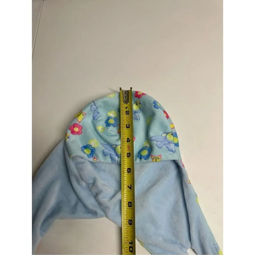 Disney Parks Blue Hei Hei Moana Fleece Lined Chin Strap Baby Infant Hat EUC OS